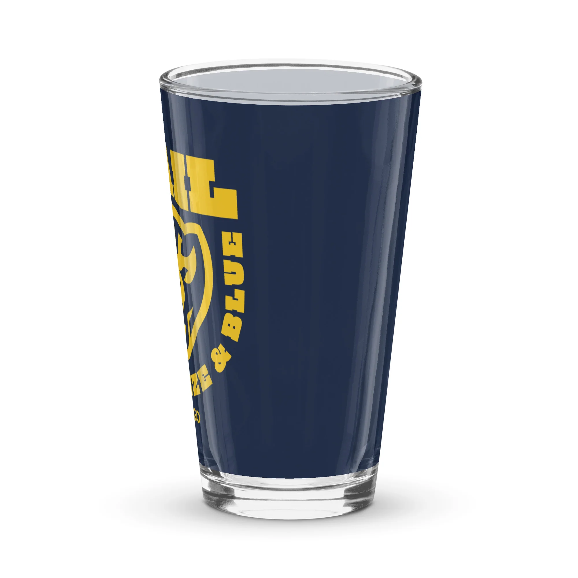 CHGO Hail to the Maize and Blue Pint Glass - Image 4