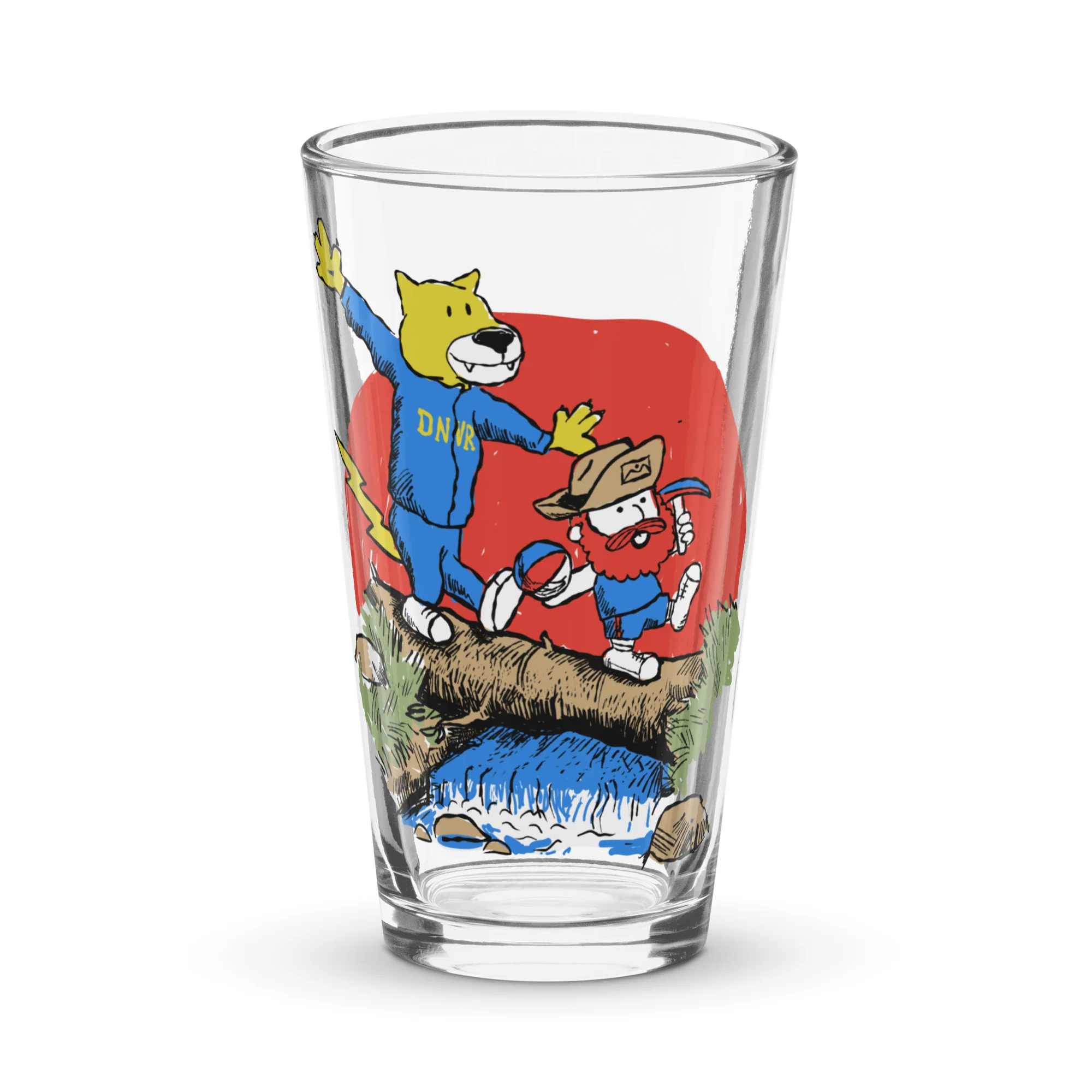 DNVR Cartoon Friends Pint Glass